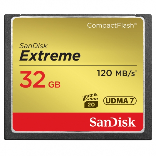 SanDisk 32GB Extreme Compact Flash (CF) Card 120MB/s R, 85MB/s W