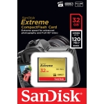 SanDisk 32GB Extreme Compact Flash (CF) Memory Card - Up To 120MB/s