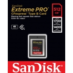 SanDisk 512GB Extreme Pro CFexpress Card, Type B, 1700MB/s R, 1400MB/s W
