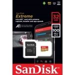 SanDisk 32GB Extreme Micro SD (SDHC) Card U3, V30, A1, 100MB/s R, 60MB/s W