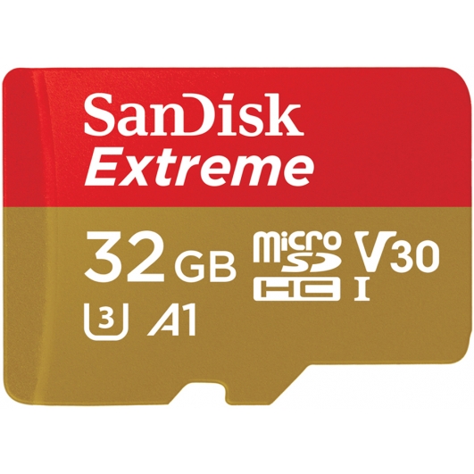 Sandisk 32 GB Extreme Micro SD karta - U3, V30, A1, až 100 MB/s