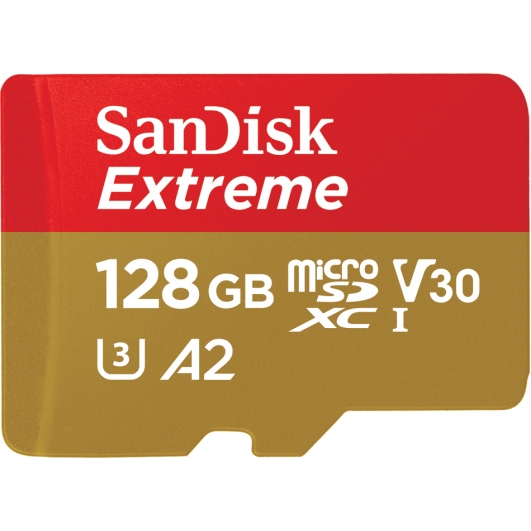 SanDisk 128GB Extreme Micro SD Card - U3, V30, A2, Up To 160MB/s