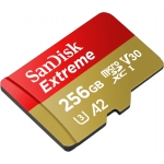 SanDisk 256GB Extreme Micro SD (SDXC) Card U3, V30, A2, 160MB/s R, 90MB/s W