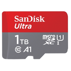 SanDisk 1TB (1000GB) Ultra Micro SD (SDXC) Card A1, 120MB/s R, 10MB/s W