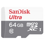 SanDisk 64GB Ultra Micro SD Card, Inc Adapter - U1, Up To 100MB/s