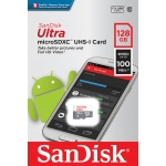 SanDisk 128GB Ultra Micro SD Card - U1, Up To 100MB/s