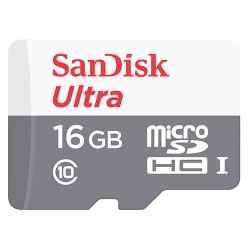 SanDisk 16GB Ultra Micro SD (SDHC) Card 80MB/s R, 10MB/s W