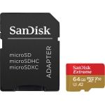 SanDisk 64GB Extreme Micro SD Card - U3, V30, A2, Up To 170MB/s