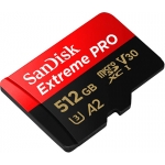 SanDisk 512GB Extreme Pro Micro SD Card - U3, V30, A2, Up To 200MB/s