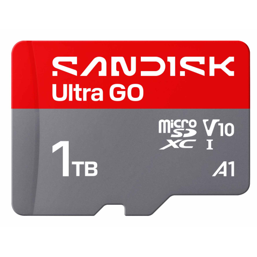 1TB (1000GB) SanDisk Ultra Go Micro SD (SDXC) Memory Card - U1, V10, A1, 190MB/s R