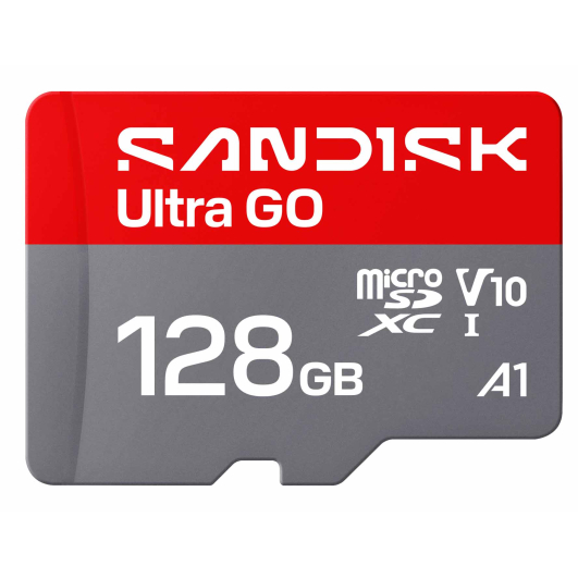 128GB SanDisk Ultra Go Micro SD (SDXC) Memory Card - U1, V10, A1, 190MB/s R