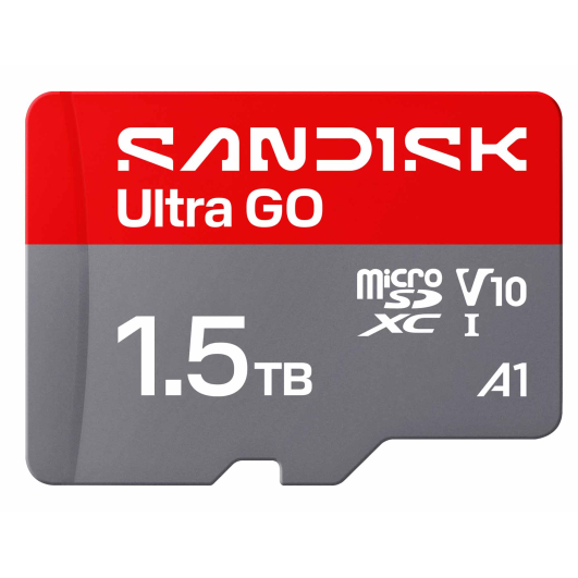 1.5TB (1500GB) SanDisk Ultra Go Micro SD (SDXC) Memory Card - U1, V10, A1, 190MB/s R
