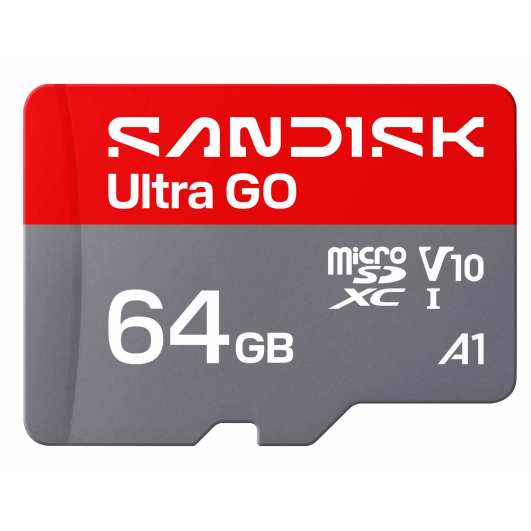 64GB SanDisk Ultra Go Micro SD (SDXC) Memory Card - U1, V10, A1, 140MB/s R