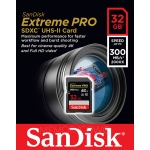 SanDisk 32GB Extreme Pro SD Card - U3, V30, Up To 300MB/s