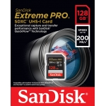 SanDisk 128GB Extreme Pro SD (SDXC) Card U3, V30, 200MB/s R, 90MB/s W