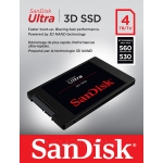 SanDisk Ultra 3D 4TB (4000GB) SSD 2.5 Inch 7mm, SATA 3.0 (6Gb/s), 560MB/s R, 530MB/s W