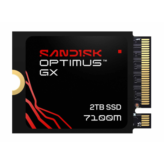 2TB (2000GB) SanDisk Optimus GX7100M M.2 NVMe SSD - [2230], Gen 4.0 x4, 7250MB/s R, 6900MB/s W