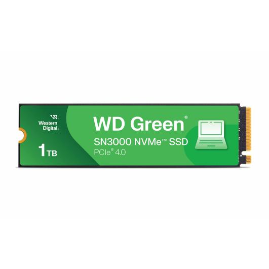 1TB (1000GB) WD Green SN3000 M.2 NVMe SSD - 2280mm, PCIe Gen4 x4, 5000MB/s R