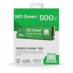 500GB WD Green SN3000 M.2 NVMe SSD - 2280mm, PCIe Gen4 x4, 5000MB/s R