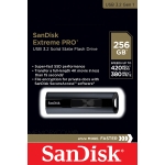 SanDisk 256GB Extreme Pro (SSD) Flash Drive USB 3.2, 420MB/s